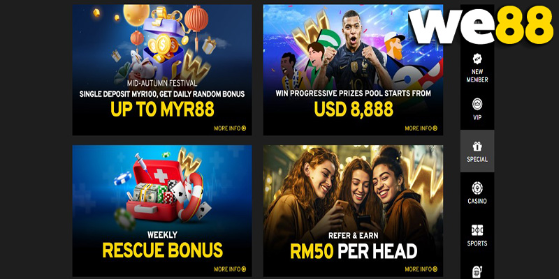 Casino WE88 - Hoàn Trả Mỗi Ngày Lên Đến 10% Cho Trò Chơi Baccarat